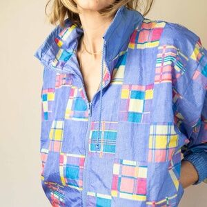 LONDON FOG ABSTRACT WINDBREAKER — VINTAGE